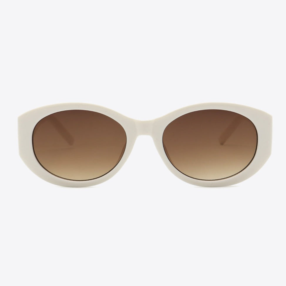 Coconut Grove Cream Oval Sunglasses – Tropic House Swim display picture 1