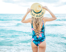 Nilsa Lace Up Reversible One Piece Swimsuit- Black - Tropic House Swim