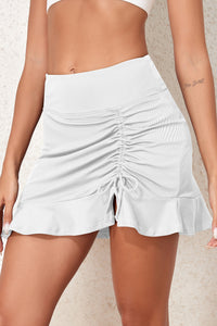 Key Largo Ruched Elastic High Waist Swim Skirt