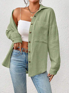 Palm Beach Cotton Drop Shoulder Beach Shirt
