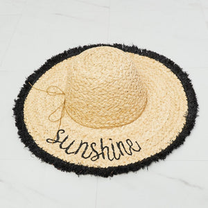 Sunshine Straw Fringe Boho Hat